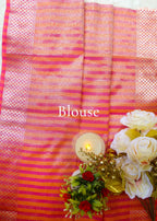 Saffron Tissue Zari Saree